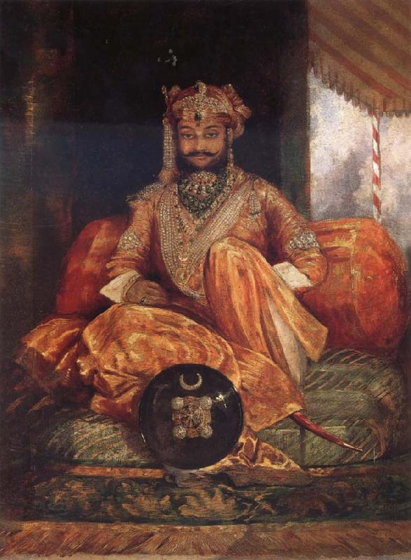 George Landseer His Highness Maharaja Tukoji II of Indore China oil painting art